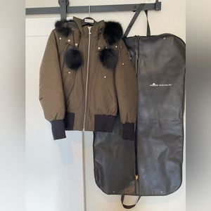 Mooseknuckle original debbie bomber fur jacket
